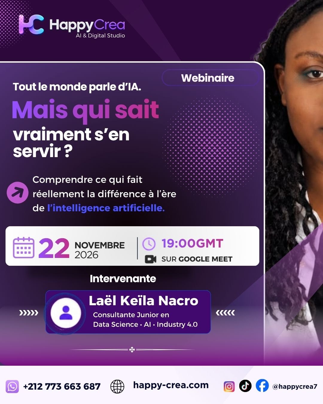 Affiche du webinaire : Tout le monde parle d'IA, mais qui sait vraiment s'en servir ?